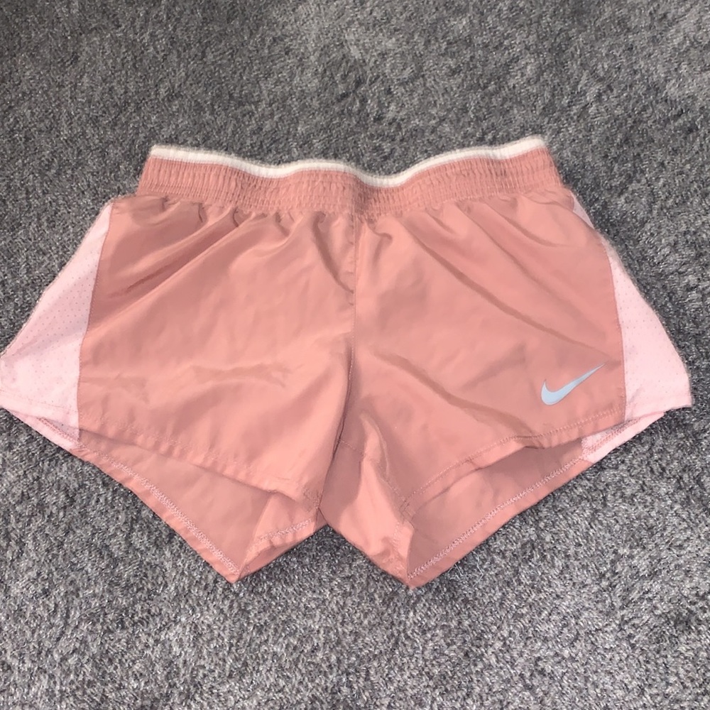 Salmon pink nike dry fit shorts